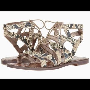 Sam Edelman Gemma gladiator sandals- snake print